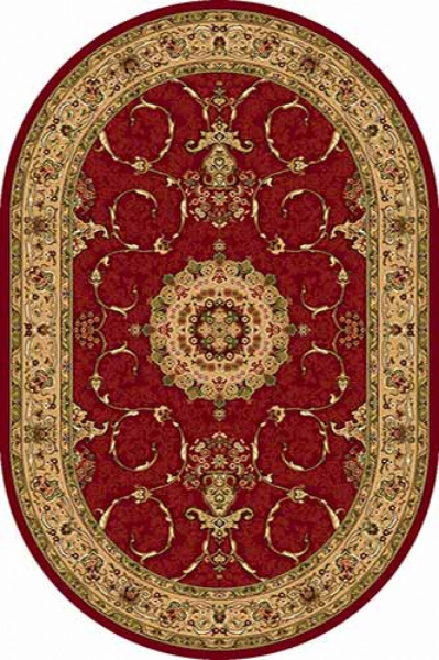 Российский овальный ковёр d034 RED