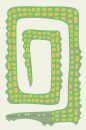 Российский прямоугольный ковёр HF15 CREAM-GREEN