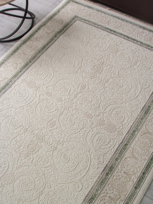 Турецкий прямоугольный ковёр 30896D CREAM / CREAM
