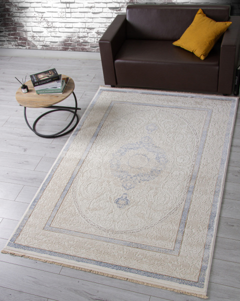 Турецкий прямоугольный ковёр 30950D CREAM / CREAM