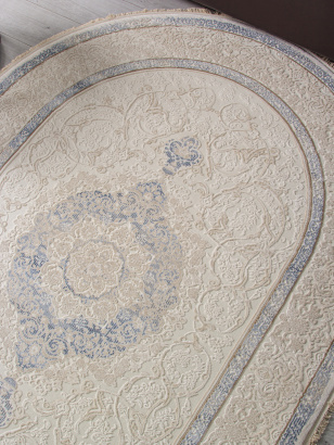 Турецкий овальный ковёр 30950U CREAM / CREAM