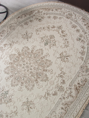 Турецкий овальный ковёр 35760Z CREAM / CREAM