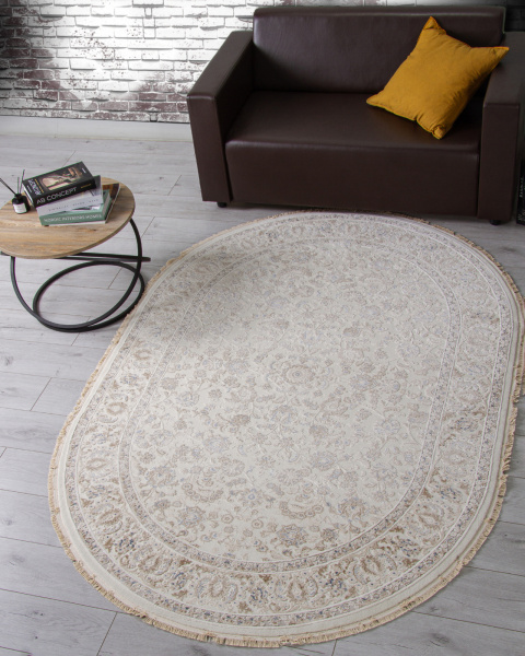 Турецкий овальный ковёр 35826Z CREAM / BEIGE