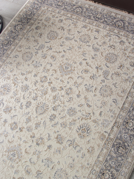 Турецкий прямоугольный ковёр 35831A CREAM / L.GREY