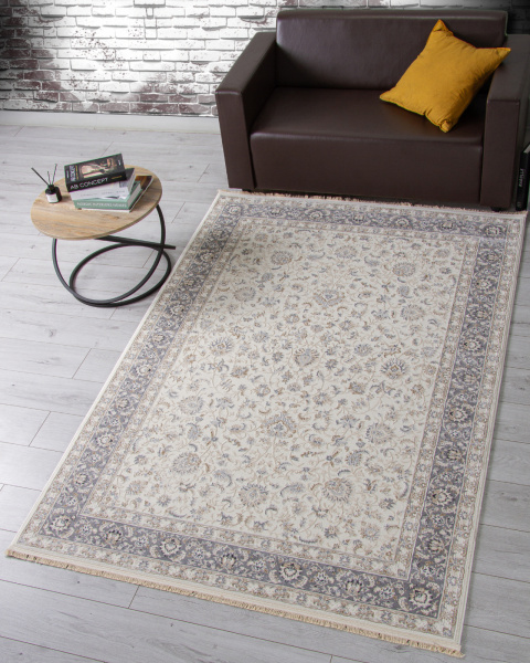 Турецкий прямоугольный ковёр 35831A CREAM / L.GREY