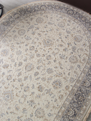 Турецкий овальный ковёр 35831Z CREAM / L.GREY