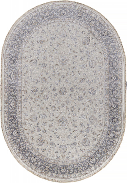 Турецкий овальный ковёр 35831Z CREAM / L.GREY
