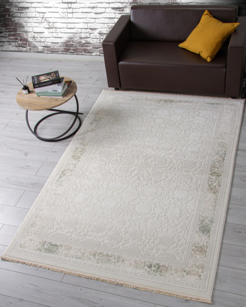 Турецкий прямоугольный ковёр 35897B CREAM / CREAM