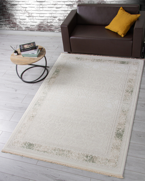 Турецкий прямоугольный ковёр 35897B CREAM / CREAM