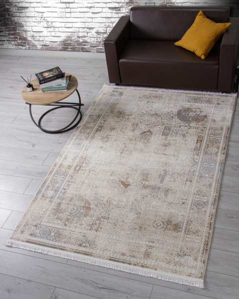 Турецкий прямоугольный ковёр 35905A CREAM / CREAM