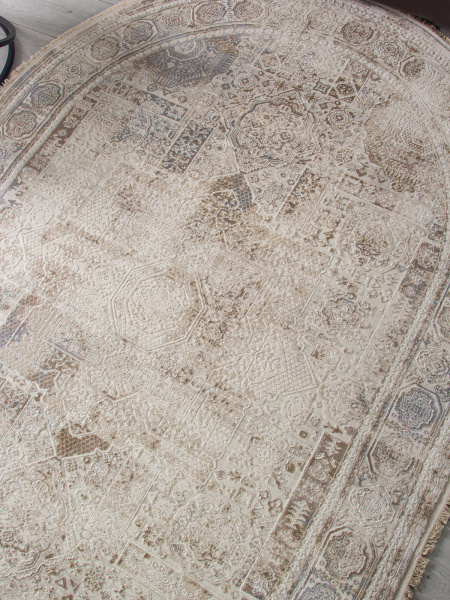 Турецкий овальный ковёр 35905Z CREAM / CREAM