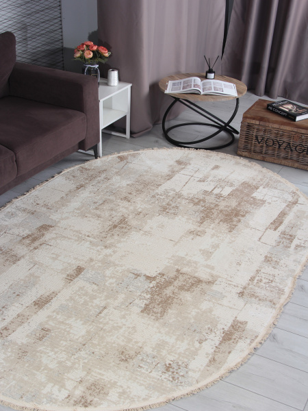 Турецкий овальный ковёр 35984Z CREAM / CREAM