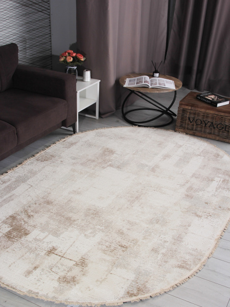 Турецкий овальный ковёр 35984Z CREAM / CREAM