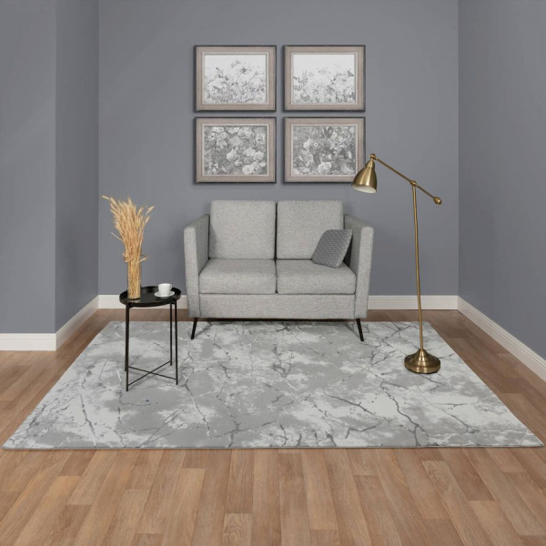 Турецкий прямоугольный ковёр  0A035B GREY/L.GREY