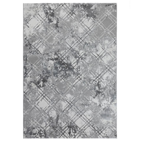 Турецкий прямоугольный ковёр  A4207A GREY/D.GREY