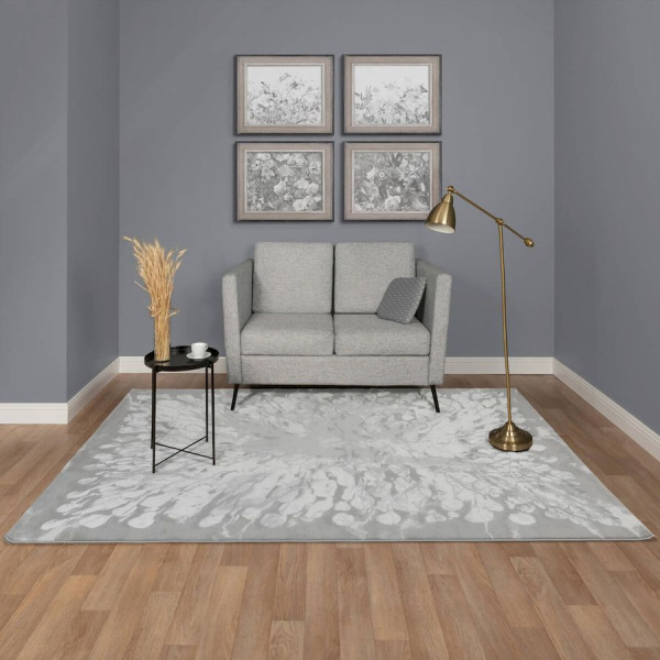 Турецкий прямоугольный ковёр  AA214A IVORY/L.GREY
