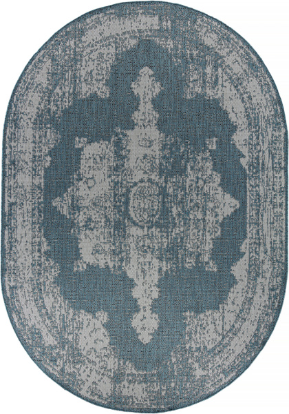 Российский овальный ковёр s129 BLUE