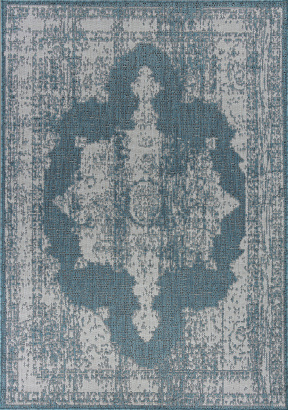 Российский прямоугольный ковёр s129 BLUE
