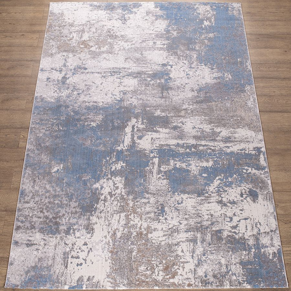 Турецкий прямоугольный ковёр W9734-CREAM/L.BLUE