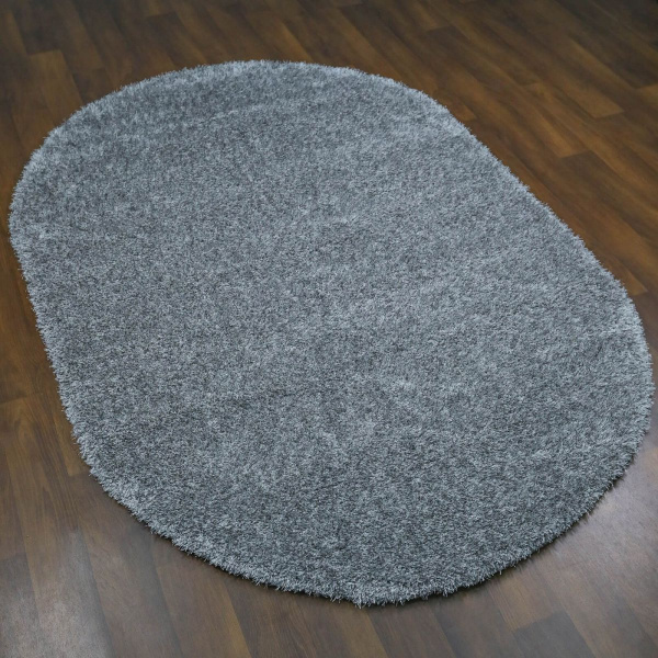 Турецкий овальный ковёр  01563A Grey/Grey 