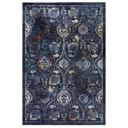 Турецкий прямоугольный ковёр  00109B BLUE/BLUE