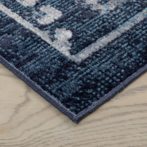 Турецкий прямоугольный ковёр  00109B BLUE/BLUE