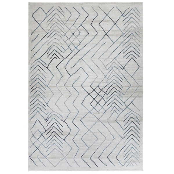 Турецкий прямоугольный ковёр  00542A L.GREY/L.BLUE
