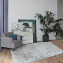 Турецкий прямоугольный ковёр  00542A L.GREY/L.BLUE
