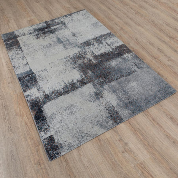 Турецкий прямоугольный ковёр  00582A L.GREY/M.GREY