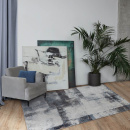 Турецкий прямоугольный ковёр  00582A L.GREY/M.GREY