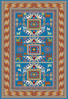 Российский прямоугольный ковёр 20528-22088