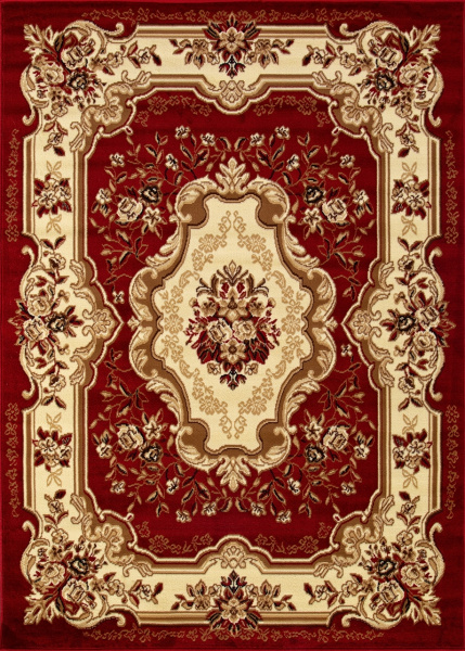 Российский прямоугольный ковёр d017 RED