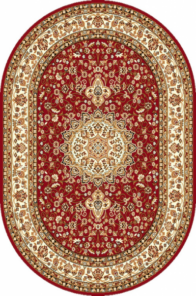 Российский овальный ковёр d411 RED