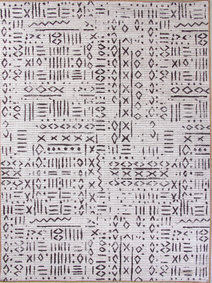 Турецкий прямоугольный ковёр AB739E BEIGE / BLACK