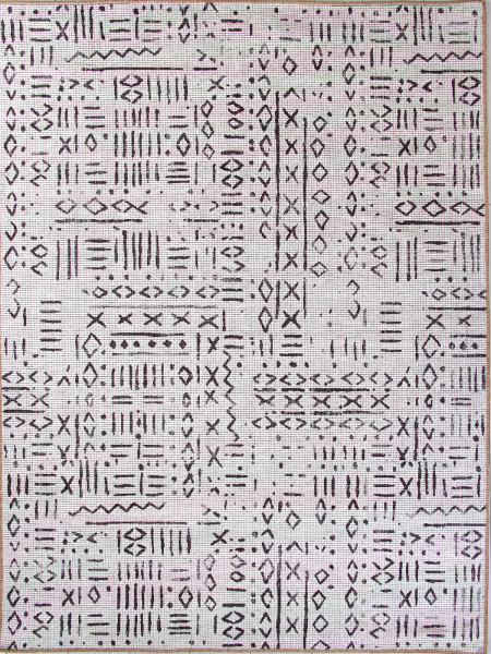 Турецкий прямоугольный ковёр AB739E BEIGE / BLACK