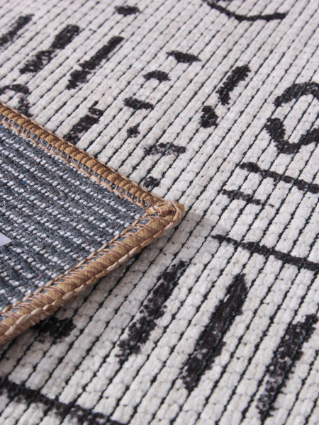 Турецкий прямоугольный ковёр AB739E BEIGE / BLACK