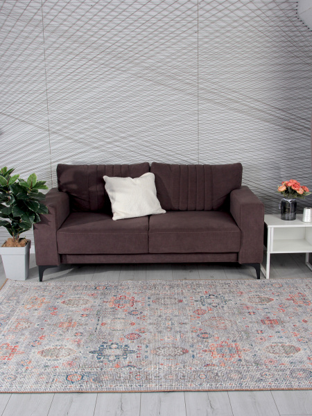 Турецкий прямоугольный ковёр AB805A BEIGE / MULTI