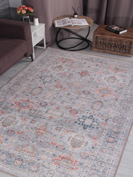 Турецкий прямоугольный ковёр AB805A BEIGE / MULTI