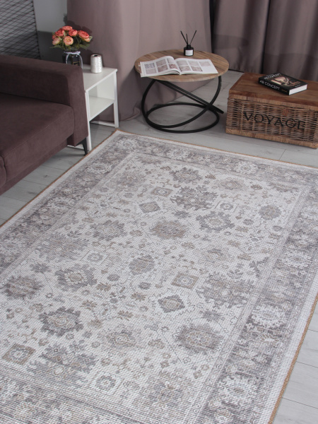 Турецкий прямоугольный ковёр AB809A BEIGE