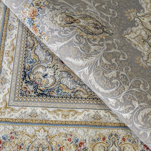 Иранский прямоугольный ковёр Delvin-Silver