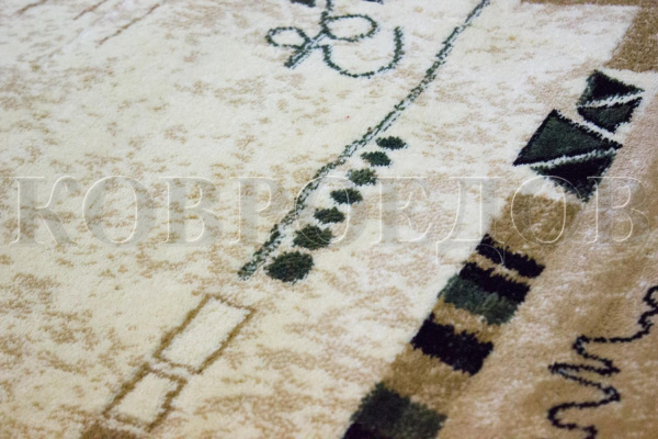 Турецкий прямоугольный ковёр 0061 A, Cream/beige