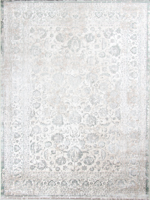 Турецкий прямоугольный ковёр 8504A S.WHITE / P.GREEN