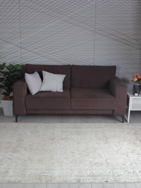 Турецкий прямоугольный ковёр 8504A S.WHITE / P.GREEN