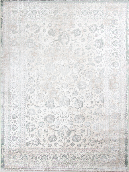 Турецкий прямоугольный ковёр 8504A S.WHITE / P.GREEN