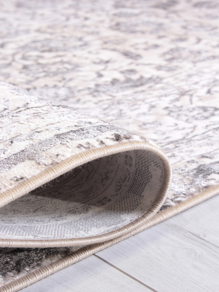 Турецкий прямоугольный ковёр 8504A S.WHITE / P.VIZON