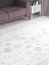 Турецкий прямоугольный ковёр 9312A S.WHITE / P.BLUE