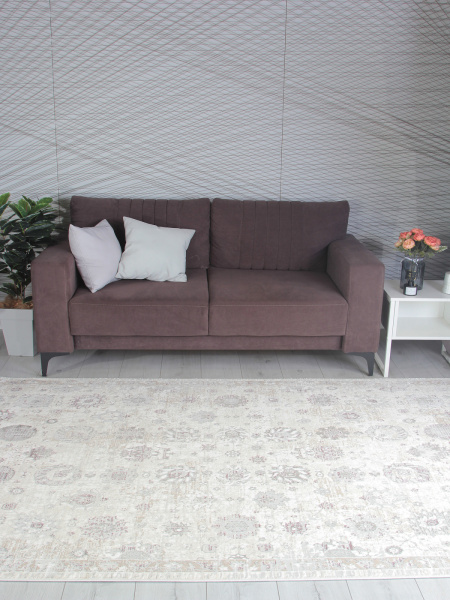 Турецкий прямоугольный ковёр 9312A S.WHITE / P.LILAC