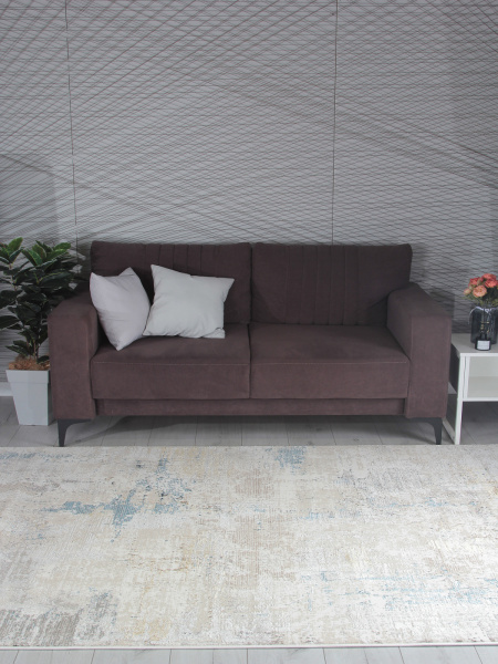 Турецкий прямоугольный ковёр 9320B S.WHITE / P.CREAM