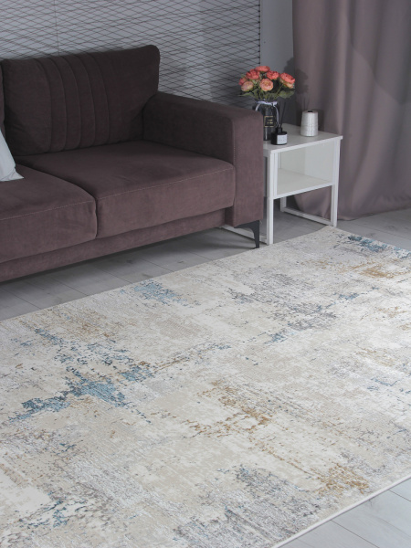 Турецкий прямоугольный ковёр 9320B S.WHITE / P.CREAM