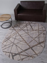 Российский овальный ковёр F478 GRAY-BEIGE